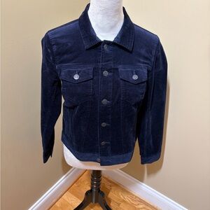 Talbots Deep Blue Corduroy Jacket, Size PS